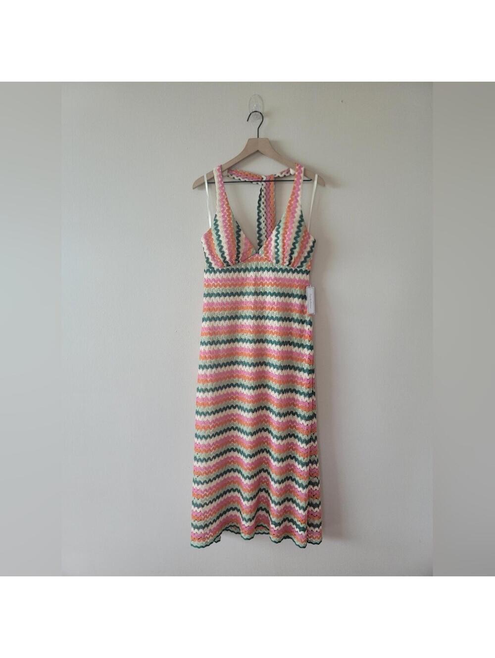 Premier Amour Multicolor Lace Dress NWT Chevron Sz XL
